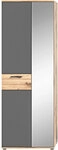 Garderobenschrank Mason, Basalt grau Nox Oak braun 70x200x37 cm
