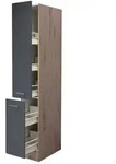 Apothekerschrank Tiago Basaltgrau/Braun 30 x 200 x 57 cm