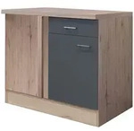 Eck-Unterschrank Tiago Braun/Grau 110x85x60cm