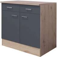 Unterschrank Tiago Basaltgrau/San Remo Eiche hell NB ca. 80x85x60cm