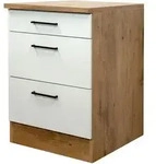 Auszugsunterschrank Avila, Wei&szlig;/Braun 60x85x60cm
