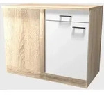 Eckunterschrank Samoa Wei&szlig;/Braun 110x85x57cm