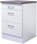 Auszugsunterschrank Lucca Wei&szlig;/Grau 60x85x60cm
