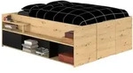 Parisot Halbhohes Hochbett Travel braun/schwarz