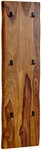 Wandgarderobe Sheesham massiv 140 x 40 x 7 cm Braun/Schwarz