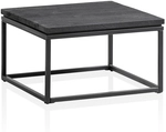 Couchtisch Mango massiv 60 x 60 x 35 cm Schwarz