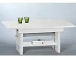 Couchtisch Event Wei&szlig; Nachbildung ca. 110-150 x 46-64 x 65 cm