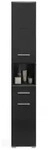 Hochschrank Linus Schwarz Hochglanz 30x182x31 cm