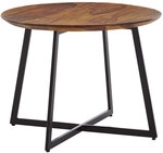 Couchtisch rund &Oslash; 60 cm Sheesham massiv/schwarz