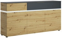 Sideboard Luci Eiche Artisan Nachbildung/Grau 180,5 x 90 x 40 cm