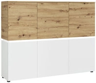 Highboard Luci 165 x 131 cm Eiche Artisan / Alpinwei&szlig;