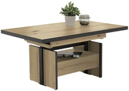 Couchtisch Noah Artisan-Eiche-Dekor/Kanten farblich schwarz abgesetzt