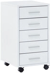 Rollcontainer Nema wei&szlig; 5-z&uuml;gig