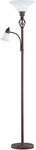 Trio Retrofit Deckenfluter mit Leselampe Rustica rostfarbig,32,5cm,180cm,Metall,Glas