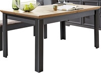 Esstisch Jasmin Graphit/Artisan Eiche-Optik 160(220)x90 cm