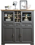 Highboard Jasmin Graphit/Artisan Eiche-Optik 143x150x42 cm