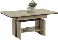Funktionscouchtisch Ingo 110 (150) x 70 cm Viking-Oak-Dekor braun/anthrazit