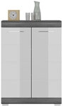 Kommode Scout Rauchsilber / Wei&szlig; Hochglanz 60x85x37 cm