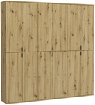 Garderobenkombination PROJEKT X 3-teilig Braun 183 x 193 x 34 cm