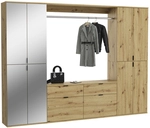 Garderobenkombination PROJEKT X 3-teilig Braun 243x193x34 cm