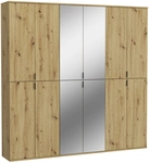 Garderobenkombination PROJEKT X 3-teilig 183x193 cm Braun
