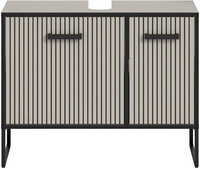 Waschbeckenunterschrank Bagno Metall 63 x 80 x 36 cm Kaschmir NB