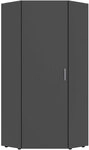Eckkleiderschrank Multiraumkonzept 80x185x80 cm grau