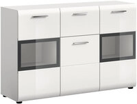 Sideboard Ice 125 x 37 x 81 cm Wei&szlig;/Schwarz