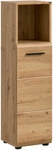 Bad Midischrank Ice 30 x 30 x 110 cm melaminbeschichtet Braun/Schwarz Artisan Oak