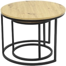 Beistelltisch Lindau 2er Set 60x60/40x40 cm Artisan Eiche braun