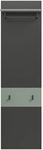Garderobenpaneel Canu Metall 165 x 45 x 29 cm Basaltgrau/Smoke Green