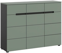 Schuhschrank Canu 120 x 37 x 94 cm Soft-Close grifflos Smoke Green
