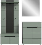 Garderobenkombination Canu 4-tlg. 190 x 80 x 37 cm Kunststoff melaminbeschichtet matt