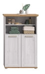 Bad Midischrank Verona 187 x 149 x 45 cm melaminbeschichtet Wei&szlig;/Sibiu