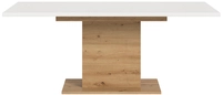 Esstisch Motion 150 x 90 x 76 cm S&auml;ulengestell melaminbeschichtet Wei&szlig;/Artisan Oak