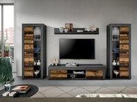 Wohnwand Jam 4-tlg. 310 x 40 x 159 cm Old Wood/Matera Nachbildung