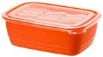 Rotho Eco Mikrowellendose 1,9l mit Deckel, Kunststoff (PP) BPA-frei, rot/transparent,