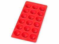 Lékué Eiswürfelbereiter, Gummi, natürlich, rot, für 18 Eiswürfel, rund, 22 x