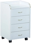 Rollcontainer Ben 36 x 65 x 40 cm Wei&szlig;