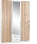 Kleiderschrank Skate Eiche Alpinwei&szlig; Nachbildung ca. 135 x 197 x 58 cm