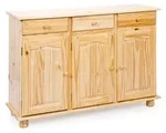 Kommode Leo Massivholz Natur 130x87x43 cm