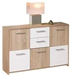 Kommode Maxim 115x77x30 cm Dekor Sonoma-Eiche/Wei&szlig;