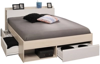 Parisot Stauraumbett Most 5 beige/wei&szlig; 140 x 200 cm