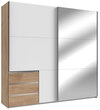 Schwebet&uuml;renschrank Level 36 Plankeneiche Nachbildung Wei&szlig; 250 x 236 x 65 cm