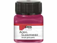 KREUL 79232 - Acryl Glanzfarbe, 20 ml Glas in bordeaux, glänzend-glatte...
