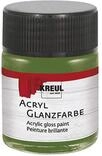 KREUL 79509 - Acryl Glanzfarbe, 50 ml Glas in olivgr&uuml;n, gl&auml;nzend-glatte Acrylfarbe