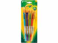 Crayola - 5 Pinsel in verschiedenen Größen, weiche Borsten, für jedes kreative