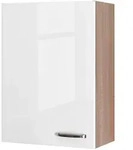 Oberschrank Valero Wei&szlig; Hochglanz/Sonoma Eiche NB 60x89x32cm