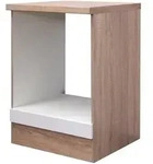 Herdumbauschrank Valero Wei&szlig;/Braun 60 x 86 x 60 cm