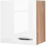 H&auml;ngeschrank Valero Wei&szlig;/Braun 50 x 54 x 32 cm